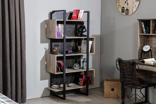 رفوف مكتبه منزلية مميز ( مجموعة موزايك )