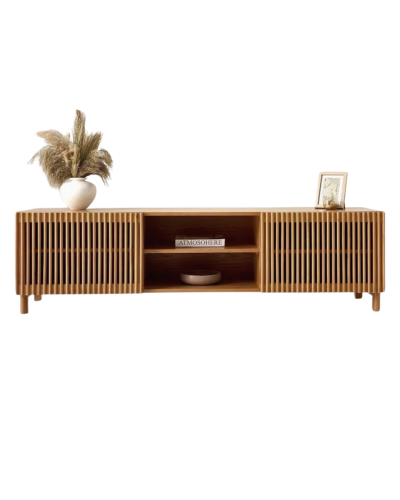 طاولة تلفزيون من الخشب التايلندي الصلب