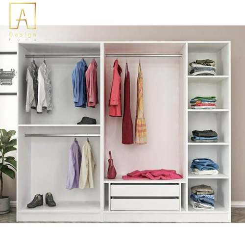 دولاب ملابس 160×50×190 سم - أبيض