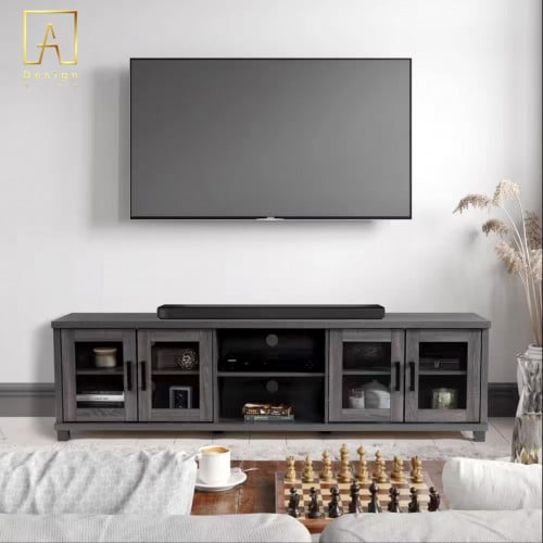 طاولة تلفزيون لون رمادي غامق 0018