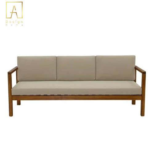 أريكة حديقة بثلاثة مقاعد من الخشب الصلب ووسائد