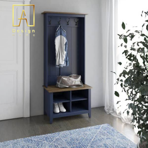 علاقة ملابس مع مقعد وتخزين أحذية من الخشب التايلند...