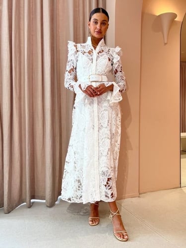 فستان دانتيل فخم - 0014