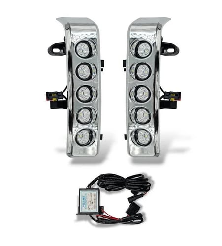 طقم كشاف ضباب تويوتا شاص 2012 LED - عرضي