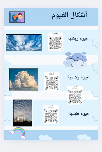 ورقة عمل صور الغيوم