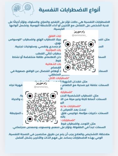 أنواع الاضطرابات النفسية