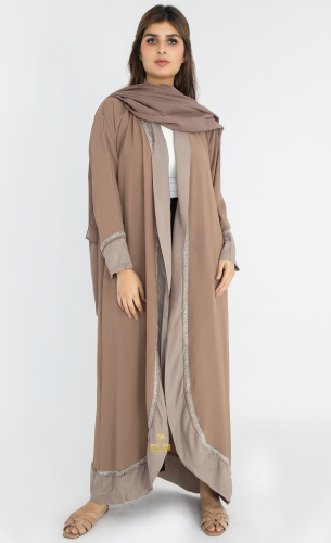 عباية كتف كرستال فضي - ايف ستايل