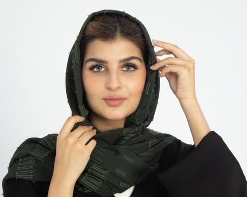 طرحة زيتي مخطط - ايف ستايل