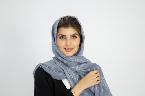 طرحة رمادي مخطط - ايف ستايل