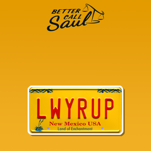 BETTER CALL SAUL | لوحة سيارة سول