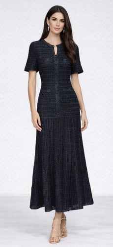 فستان نص كم