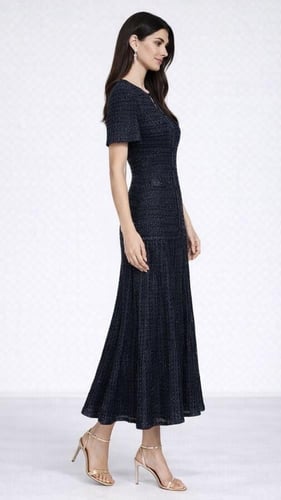 فستان نص كم