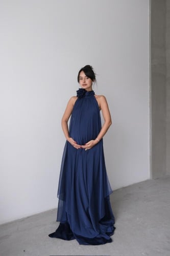 فستان ياسمين ( حوامل ) - كحلي