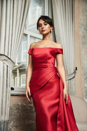 فستان هند - أحمر