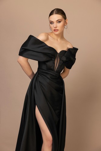 فستان جنى - أسود