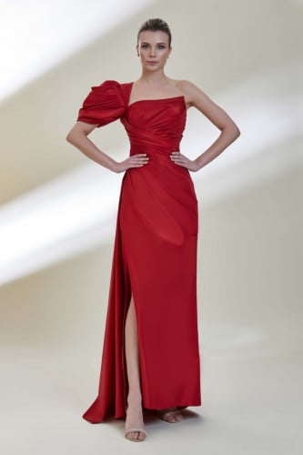 فستان منال - أحمر