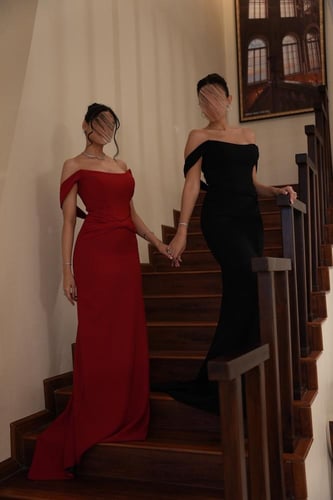 فستان ليال - أحمر