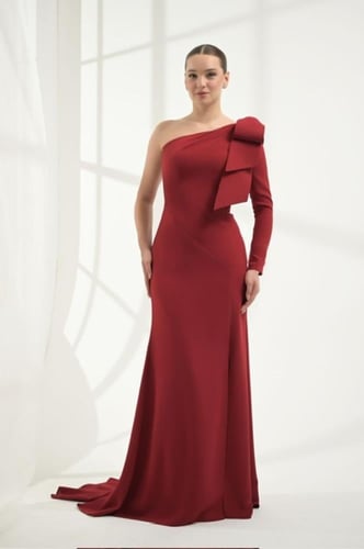 فستان مي - أحمر