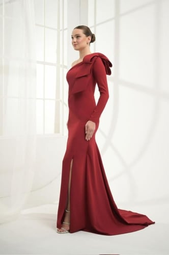 فستان مي - أحمر