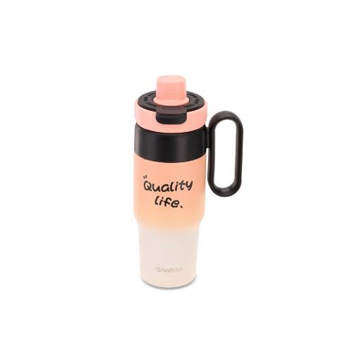 Quality life mug - white pink 570ML