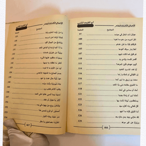 نادر - قديم : الأعمال الكاملة لأبو الطيب المتنبي-...