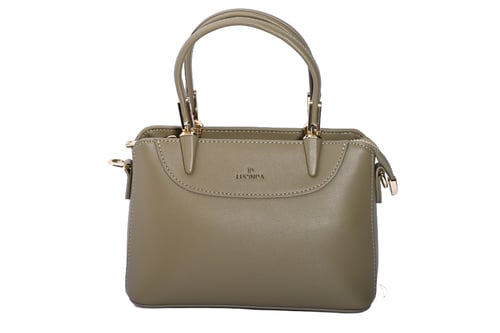 شنطة جلد زيتي