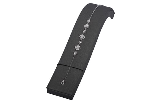 Shell and zircon bracelet