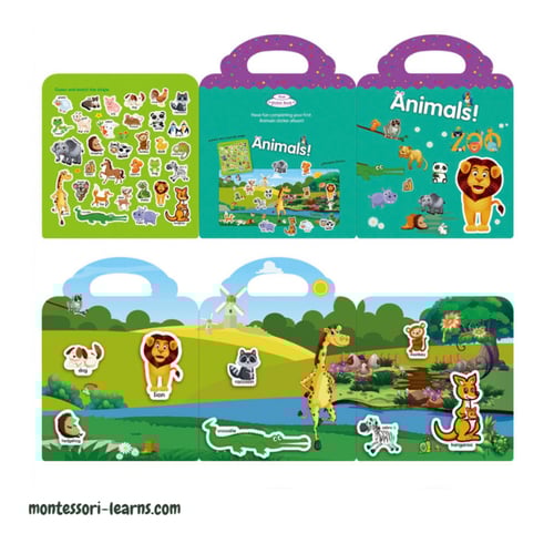 كتاب ملصقات المشاهد ( الحيوانات )