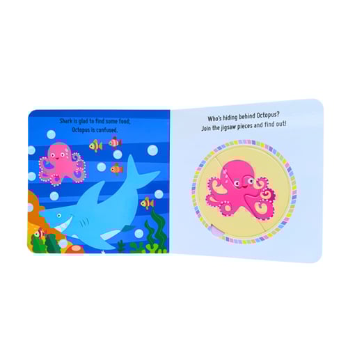 كتاب البازل - حيوانات البحر (اختر اللغة)