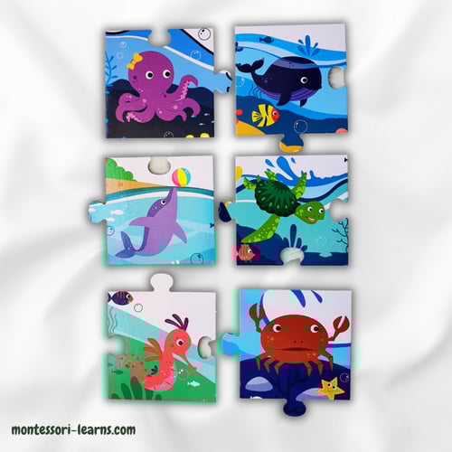 كتاب الأحجيات الكبيرة حيوانات البحر (اختر اللغة)