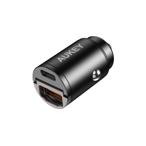 AUKEY - شاحن سيارة A3 نانو 30 واط مدخلين USB-A و U...