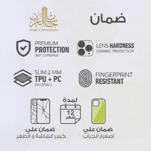GOUI - بكج حماية متكامل للايفون 17 بضمان ذهبي