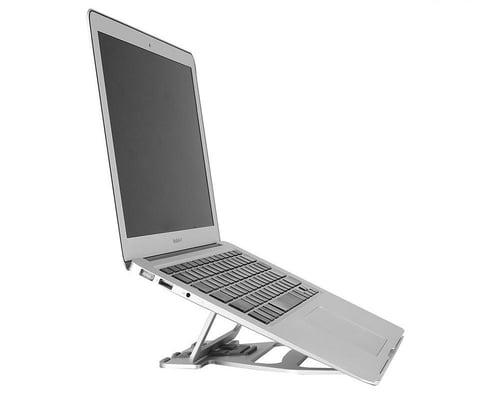 MOOGMAX - حامل لابتوب المنيوم حتى 15.4 انش - فضي