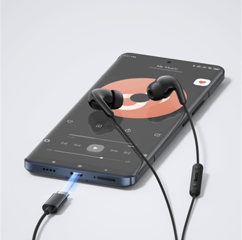 Xiaomi - سماعات أذن سلكية تايب سي - أسود