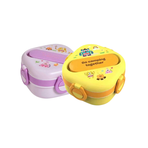 صندوق غداء ديريا مزدوجة الطبقات مغلقة