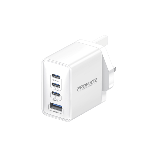 PROMATE - شاحن جداري GanPort4-67PD بـ3 منافذ تايب...