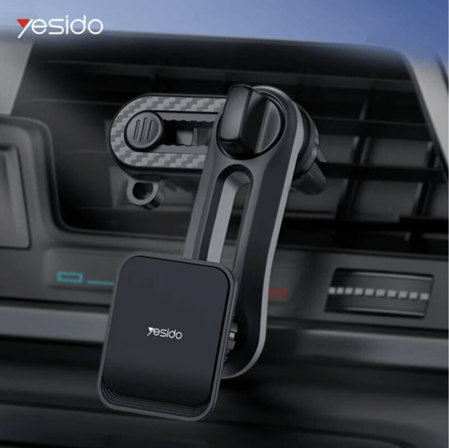 Yesido - حامل هاتف C106 مغناطيسي 720 درجة - أسود