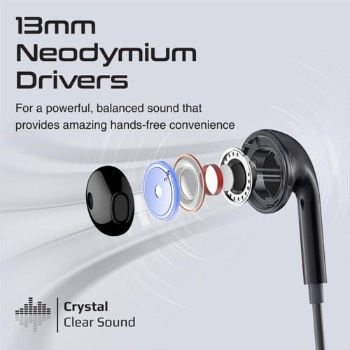 PROMATE - سماعة أذن سلكية مفردة Buzz بمنفذ AUX - أ...