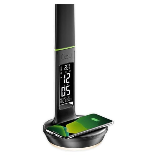 Goui - إنارة +NURU مع شاحن لاسلكي وساعة رقمية - أس...