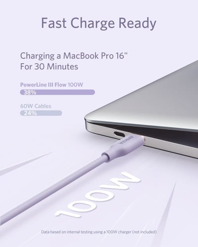 ANKER - كيبل شحن FLOW من تايب سي إلى تايب سي بطول...