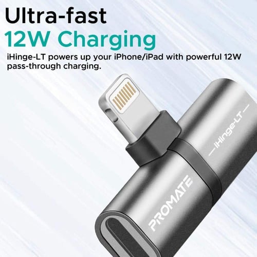 PROMATE - وصلة iHinge-LT لايتننق لتحويل الصوت والش...