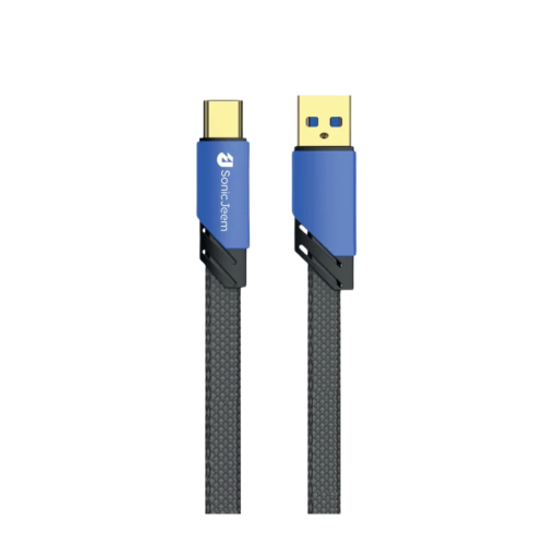 Sonic Jeem - كيبل شحن بأطراف نحاسية من يو اس بي إل...