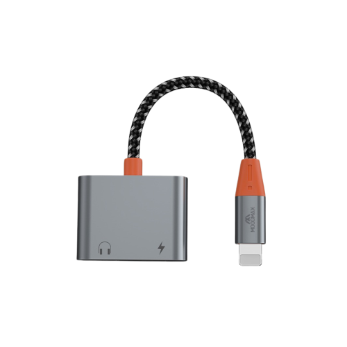 MOOGMAX - وصلة لايتننق الى لايتننق ثنائي - قماش أس...