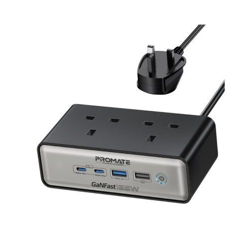 PROMATE - منصة شحن PowerBrix2-Gan65 بـ4منافذ شحن و...