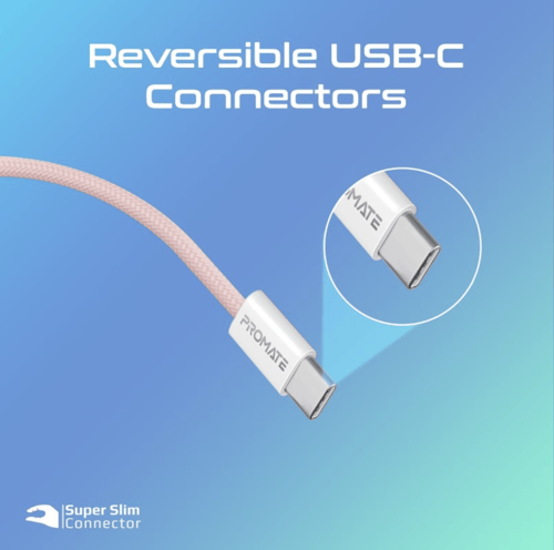 PROMATE - كيبل شحن نحيف EcoLine من تايب سي إلى تاي...