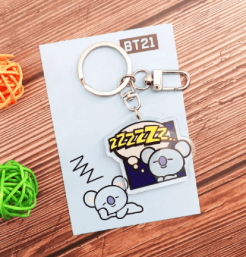 BT21 Cute Cartoon Acrylic Keychain (6)