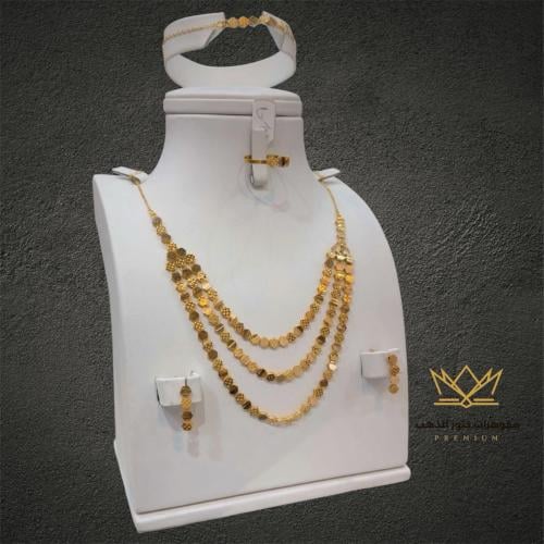 طقم ذهب أدوار شوميه الفاخر - ذهب خالص عيار 21