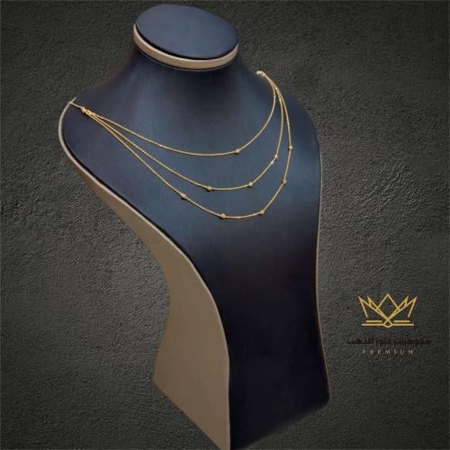 عقد ذهب 3 ادوار ذهب خالص عيار 21