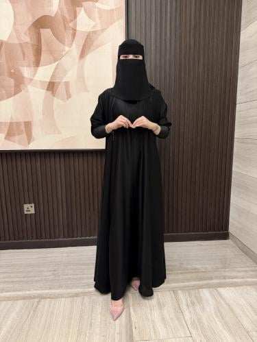 عباية لمياء معا فستان داخلي كم استرتش
