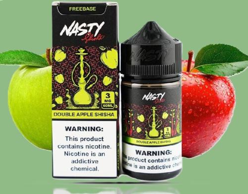 ناستي تفاحتين شيشه 3 نيكوتين NASTY DOUBLE APPLE SH...